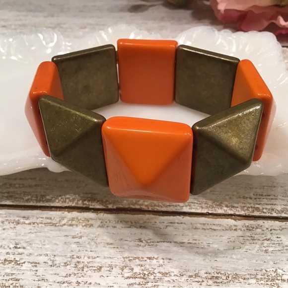 Orange Stretchy Bracelet - Picture 1 of 8